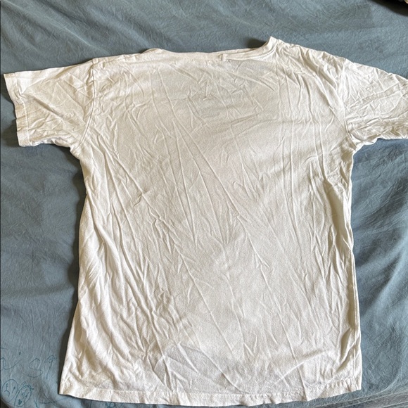 White Graphic Tee with Orange Accent - Picture 4 of 4